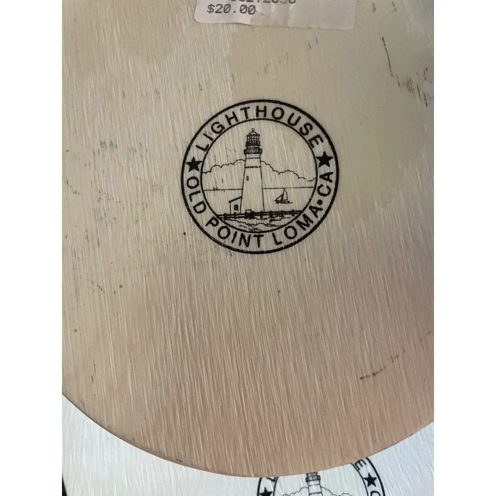 Pair of Vintage‎ Resin Home Oval lighthouse Wall Plaques